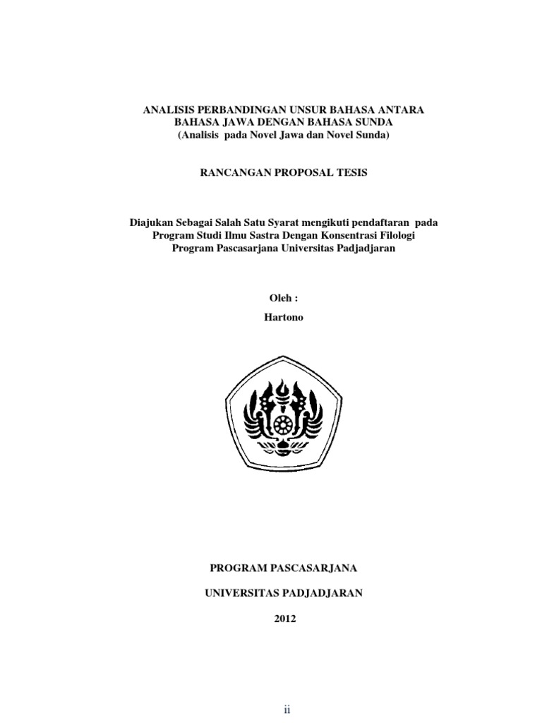 Proposal Thesis Filologi