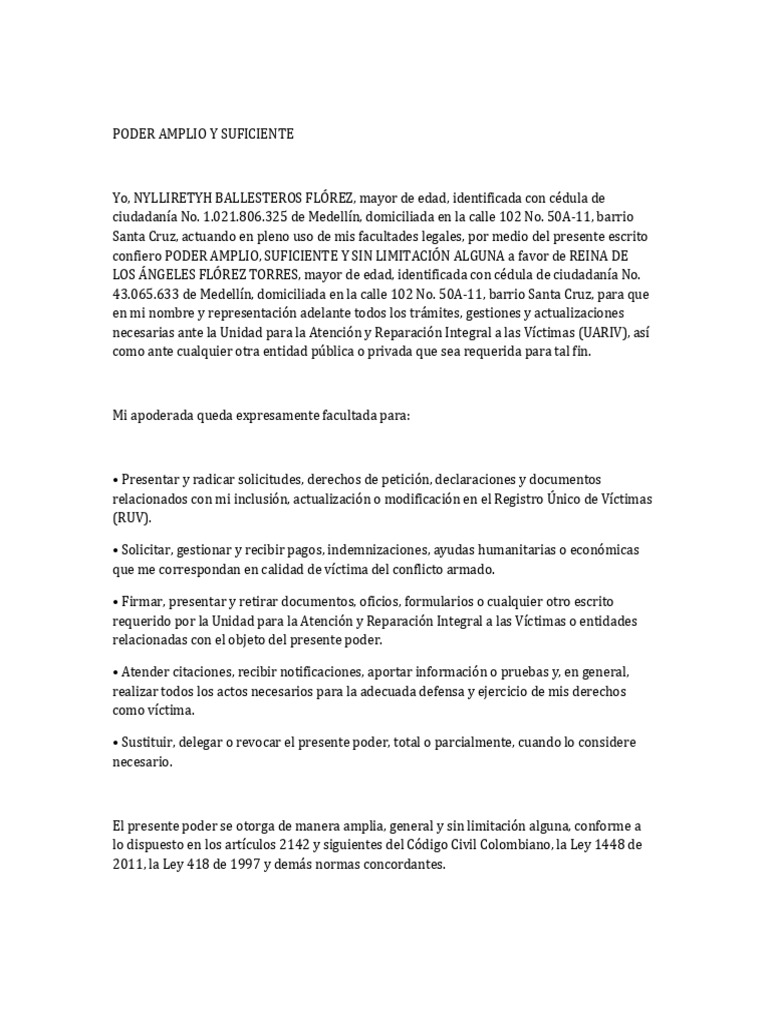 Poder Amplio y Suficiente(2) | PDF