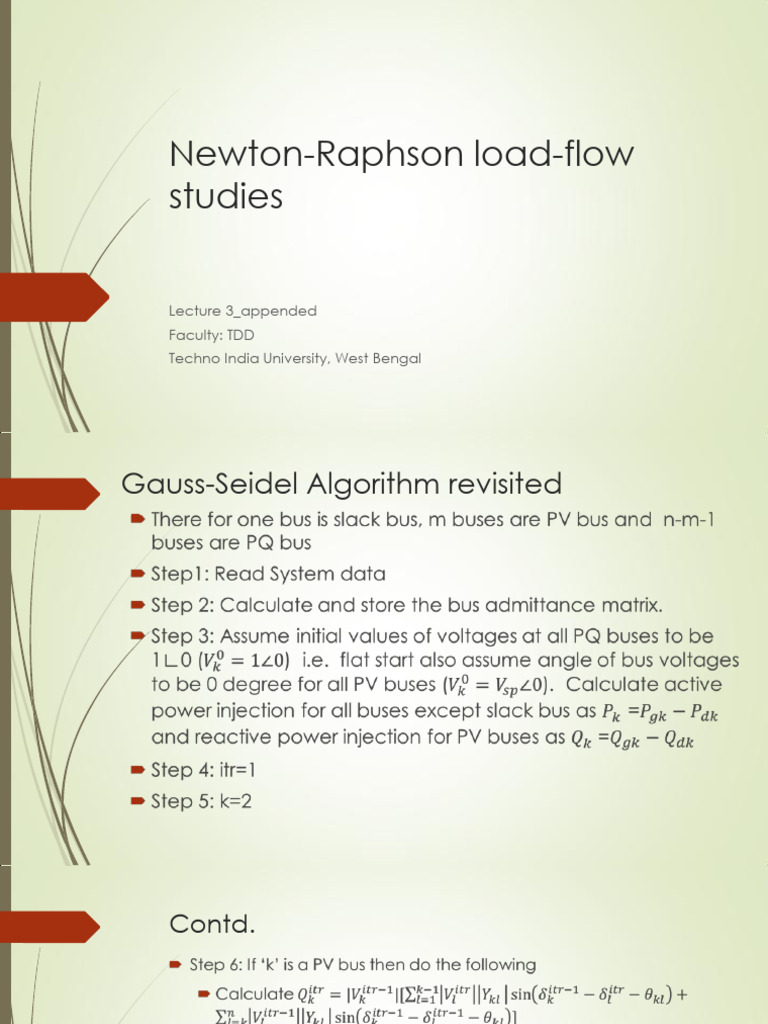 Newton-Raphson load-flow studies | PDF | Mathematics Of Computing ...