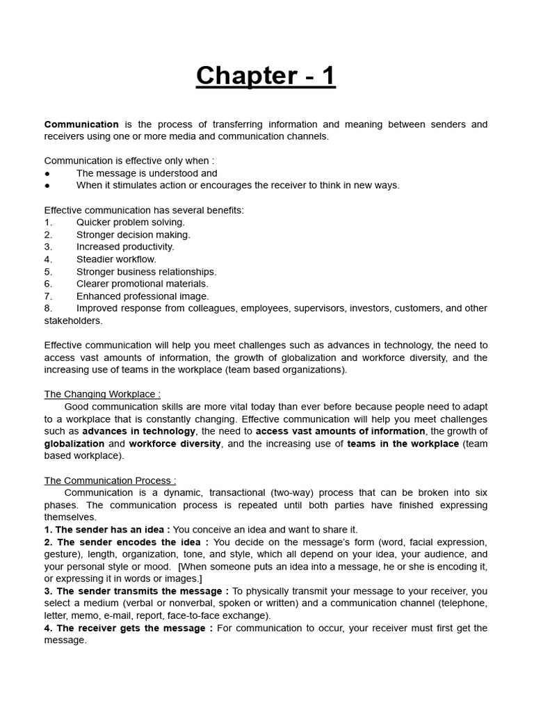 BUS201 notes (L _1-3) | PDF | Nonverbal Communication | Communication