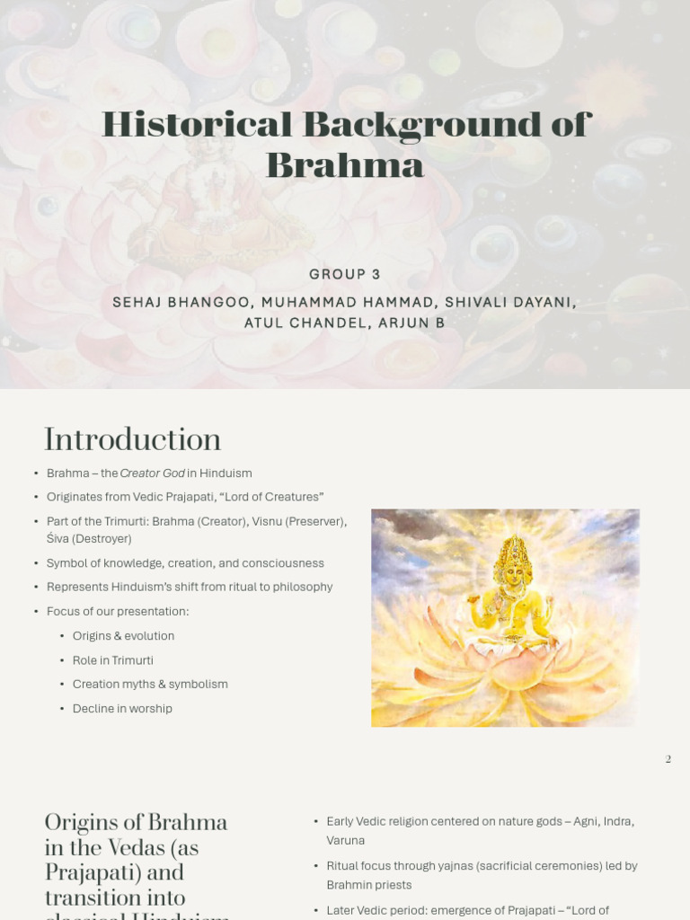 Evolution and Decline of Brahma Worship | PDF | Vishnu | Shiva