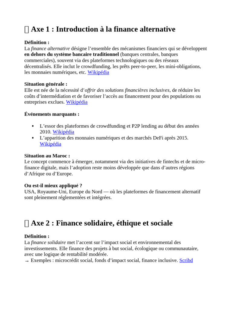 Finance alternative : tendances et enjeux | PDF | Banques | Microcrédit