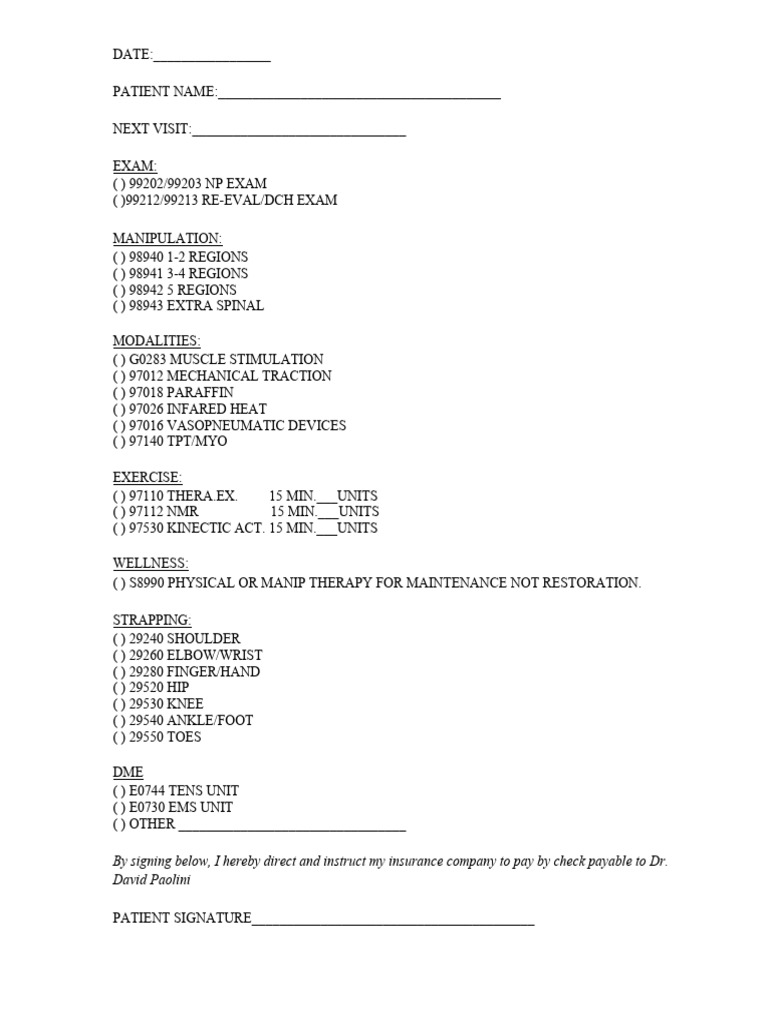 Patient Treatment Plan and Authorization | PDF