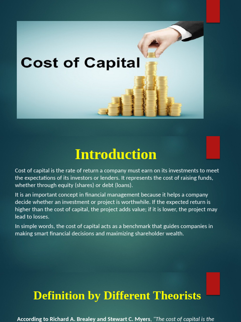 Understanding Cost of Capital Essentials | PDF | Cost Of Capital ...