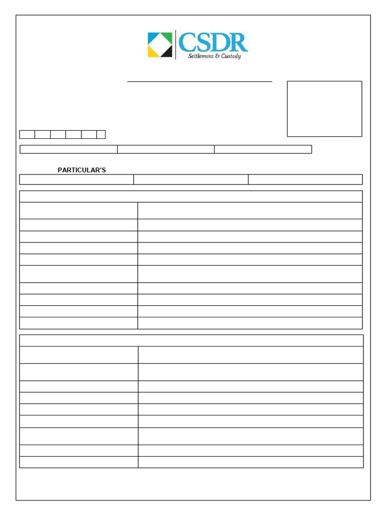 Depository-Account-Application-Form-Indivudual | PDF | Securities ...