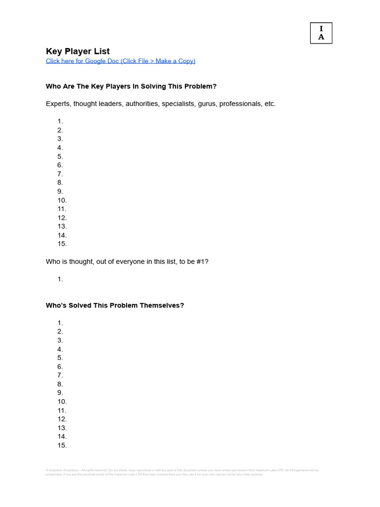 Key Players in Problem Solving | PDF