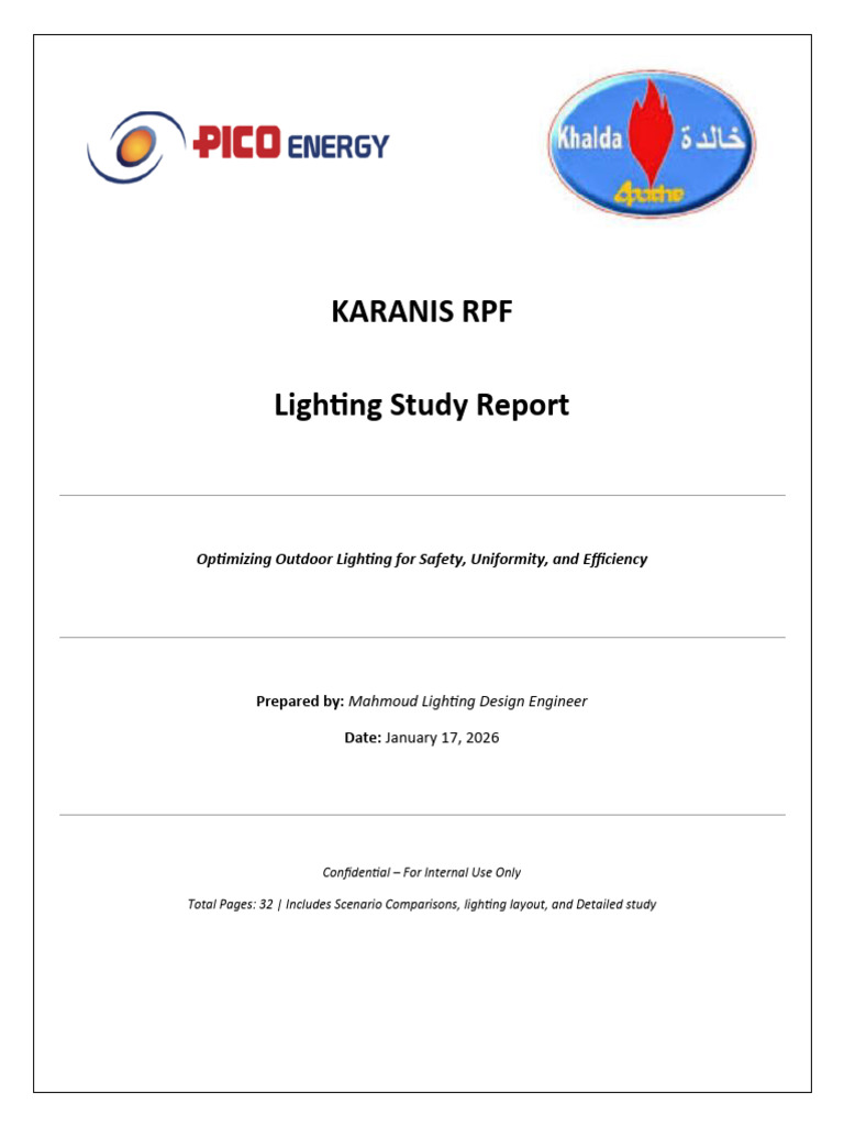 Outdoor Lighting Optimization Study | PDF | Lighting | Light