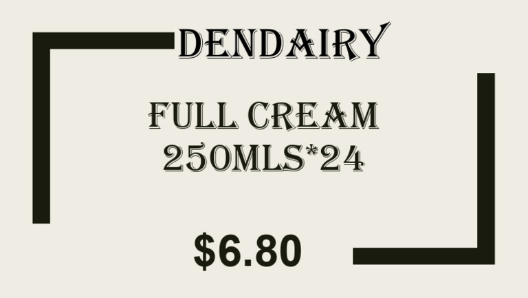 Full Cream 250MLS | PDF