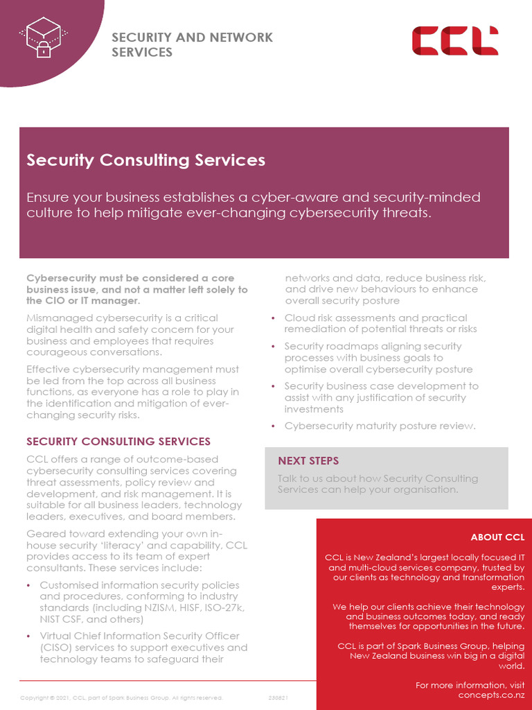 CCL - Security and Network Services - Security Consulting Services ...