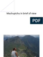 Machupichu in Brief of View