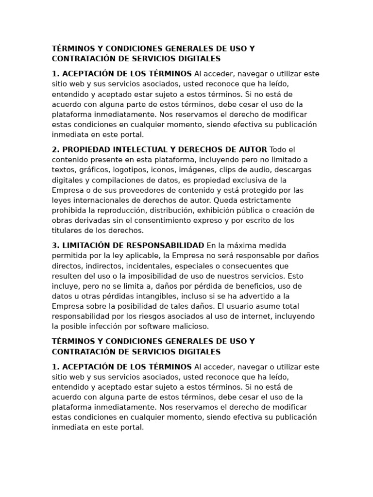 Terminos_Condiciones_Uso | PDF | Propiedad | Propiedad intelectual