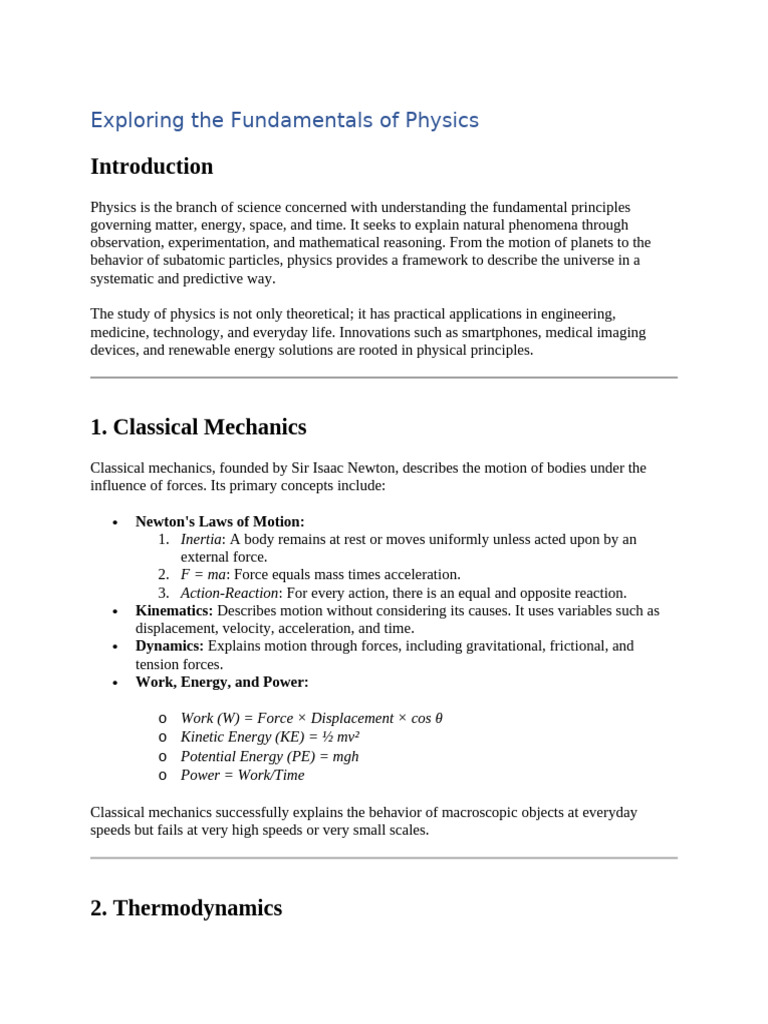 Fundamentals of Physics Explained | PDF | Waves | Force