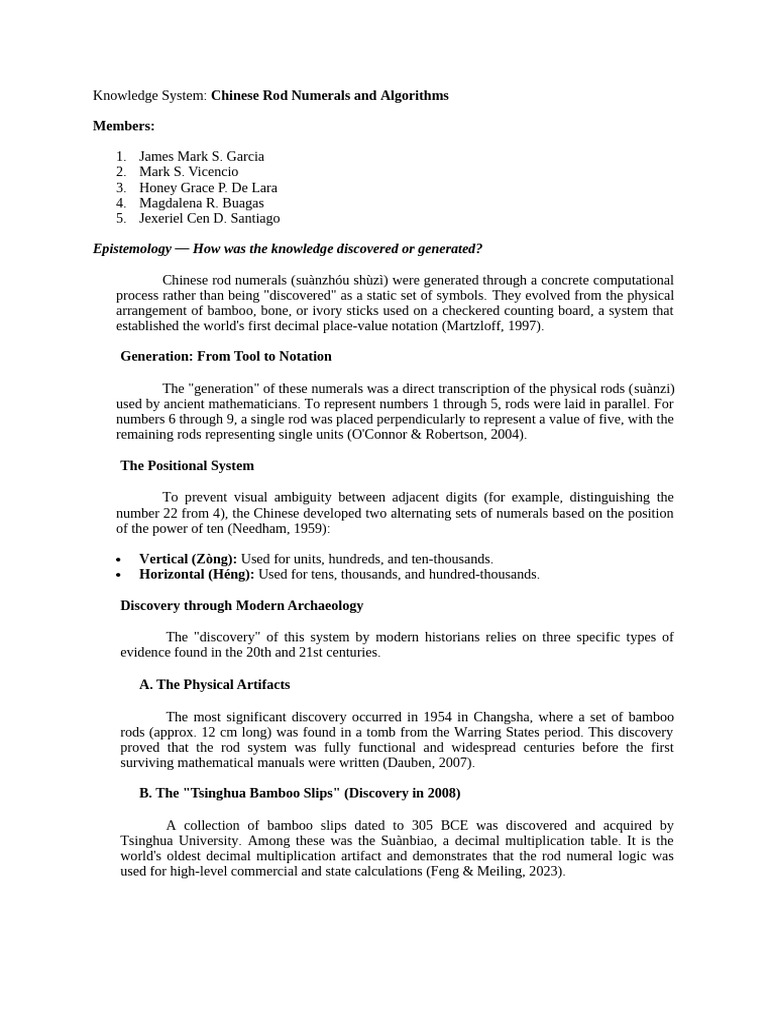 Chinese Rod Numerals: History and Impact | PDF | Mathematics