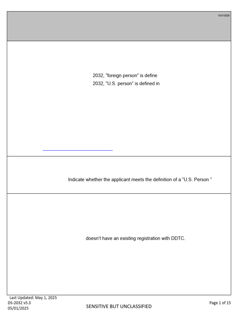 DS-2032 Registration Instructions Guide | PDF | Subsidiary | Limited ...
