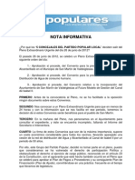 Nota Informativa Convenio