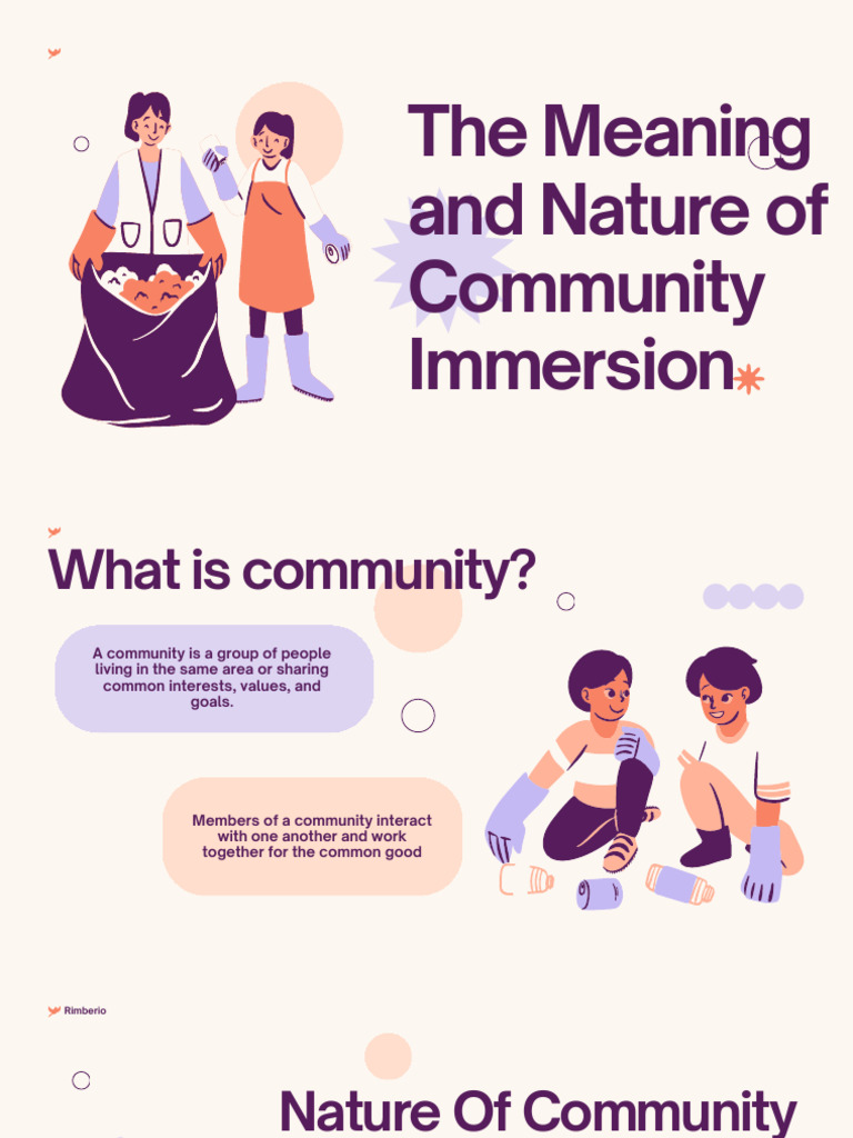 Understanding Community Immersion Benefits | PDF | Community ...