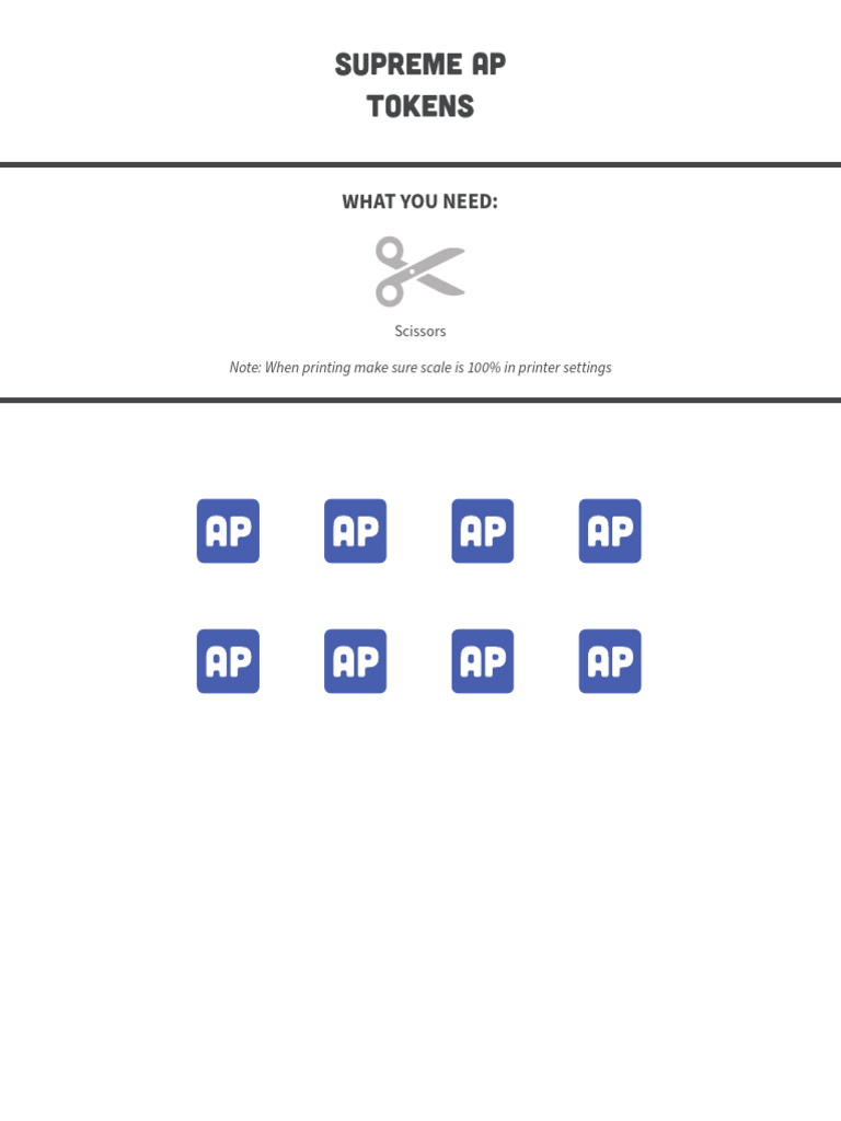 Supreme AP Tokens | PDF
