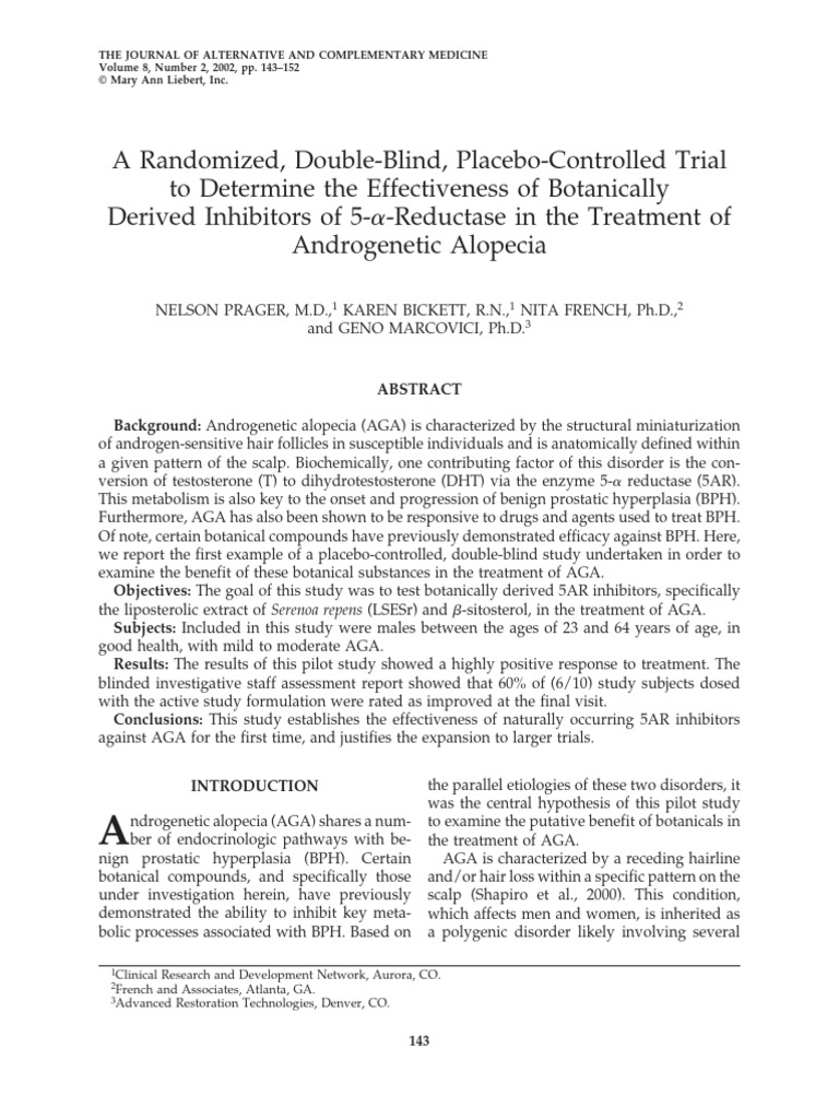 A Randomized, Double-Blind, Placebo-Controlled Trial to Determine the ...