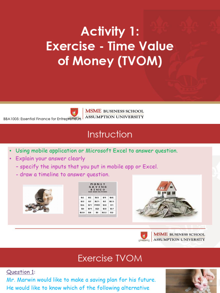 Activity 1 _SET A_ch 2 Exercise TVOM | PDF | Interest | Interest Rates