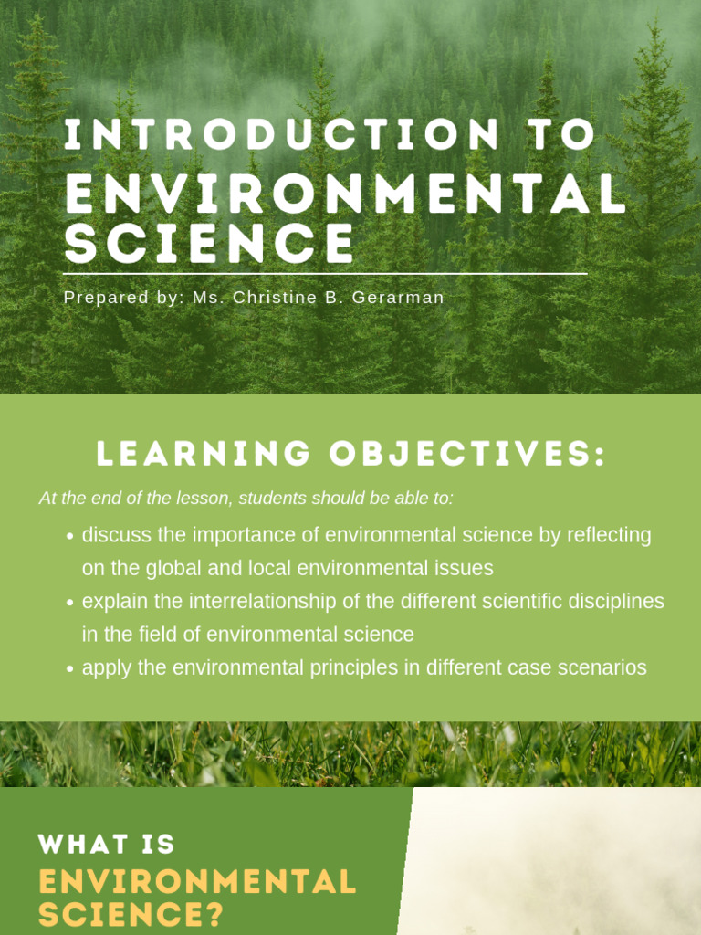 Introduction to Environmental Science | PDF | Environmental Science ...