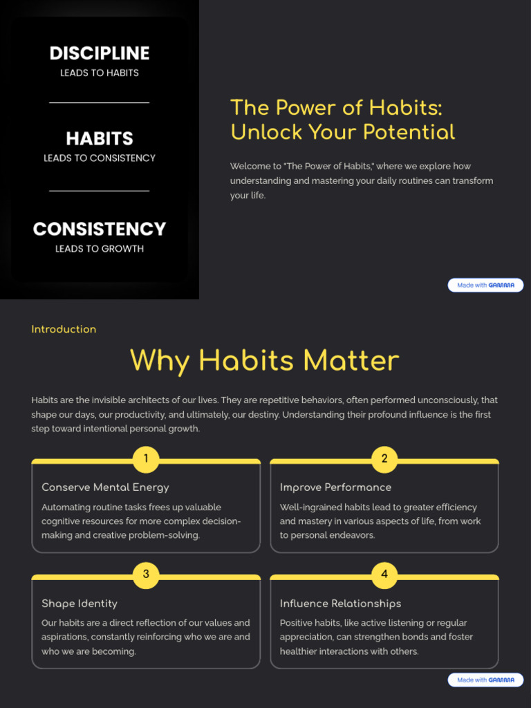The Power of Habits Unlock Your Potential | PDF