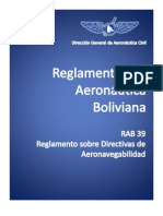 RAB - 39 - Reglamento Sobre Directivas de Aeronavegabilidad - AD (Bolivia)