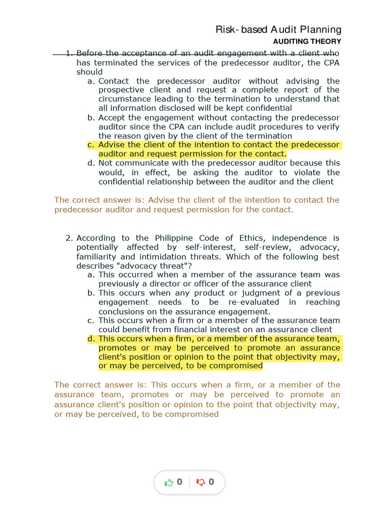 Risk-Based Audit Planning Insights | PDF | Audit | Internal Control