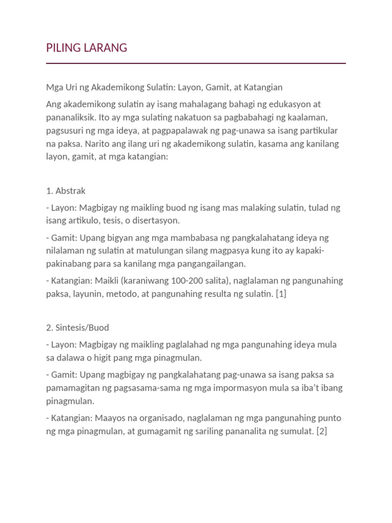 Piling Larang | PDF