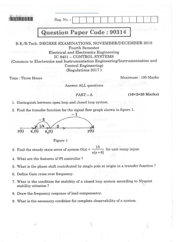 EE3503 Control Systems | PDF | Engineering | Electronics