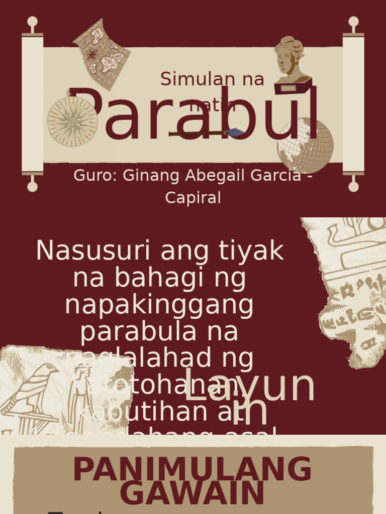G10 Q1 W2 D1 Parabula | PDF