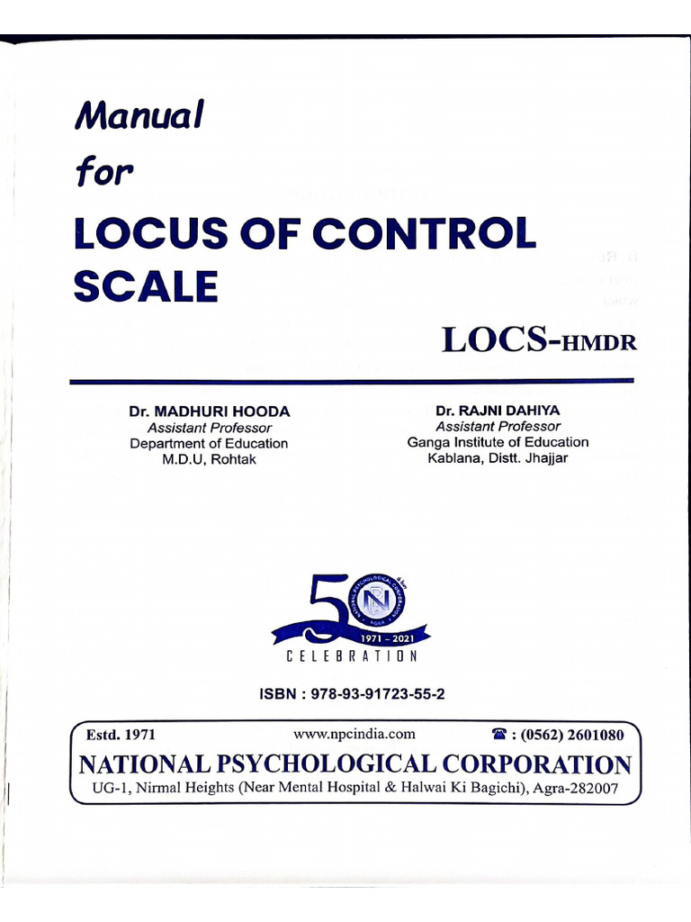 Manual of LOCS | PDF