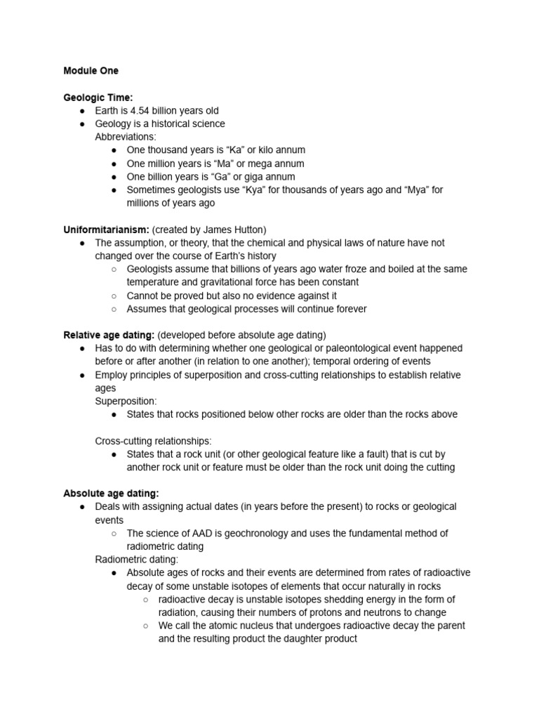 Understanding Geologic Time and Dating Methods | PDF | Geologic Time ...