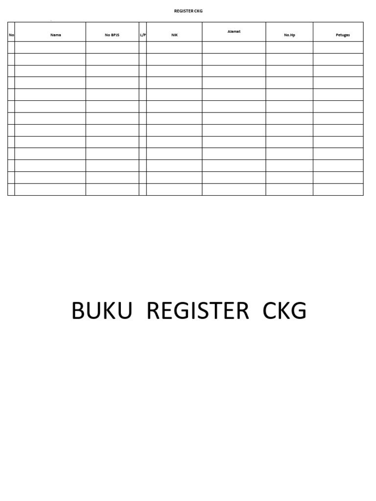 Register CKG | PDF