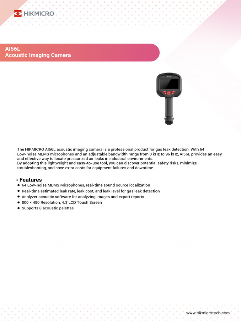 HIKMICRO AI56L Acoustic Imaging Camera | PDF | Frame Rate | Microphone