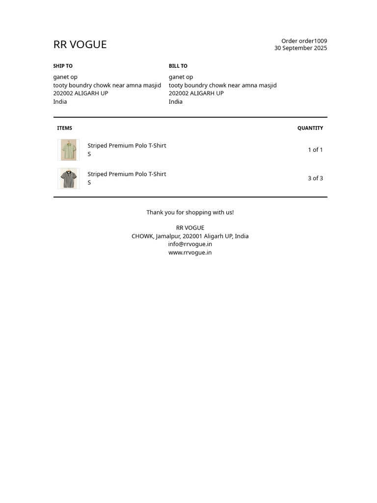 Packing Slip Order1009 20250930T044643Z | PDF