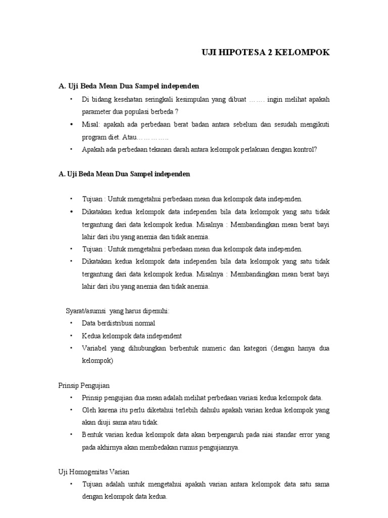 Uji t Dua SampelMETA