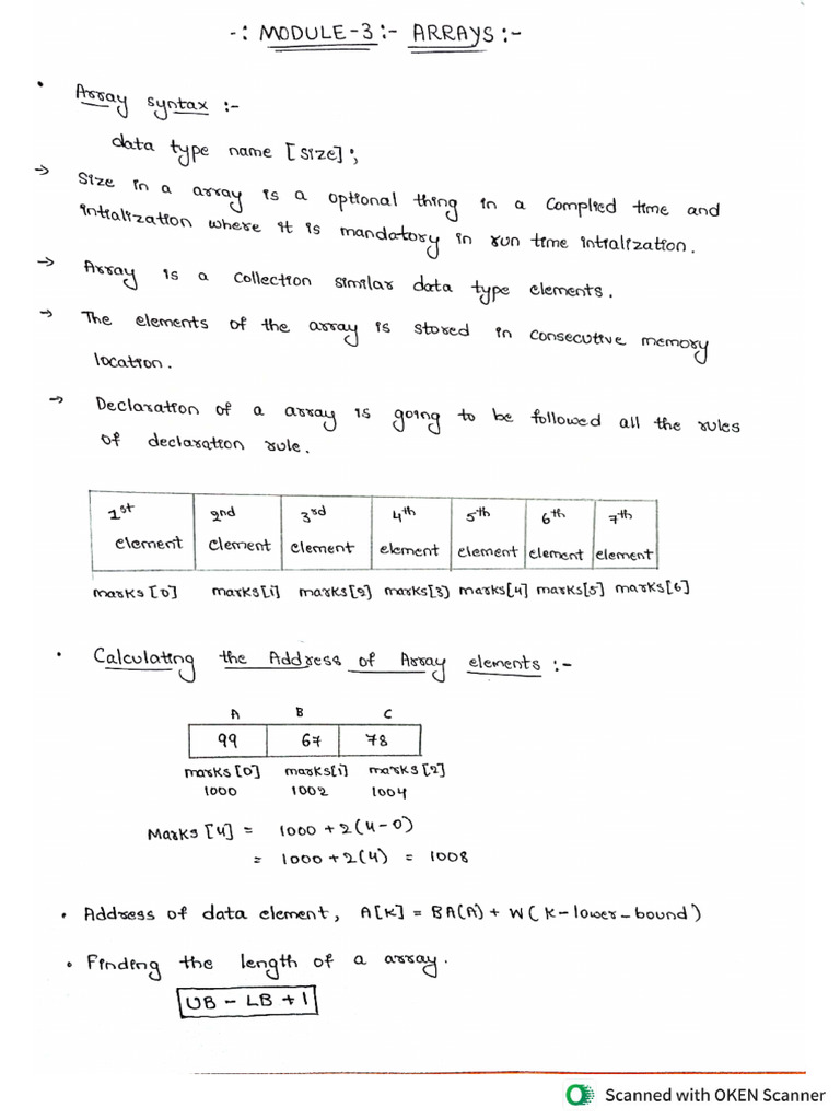 C-Program Module-3 - Arrays | PDF