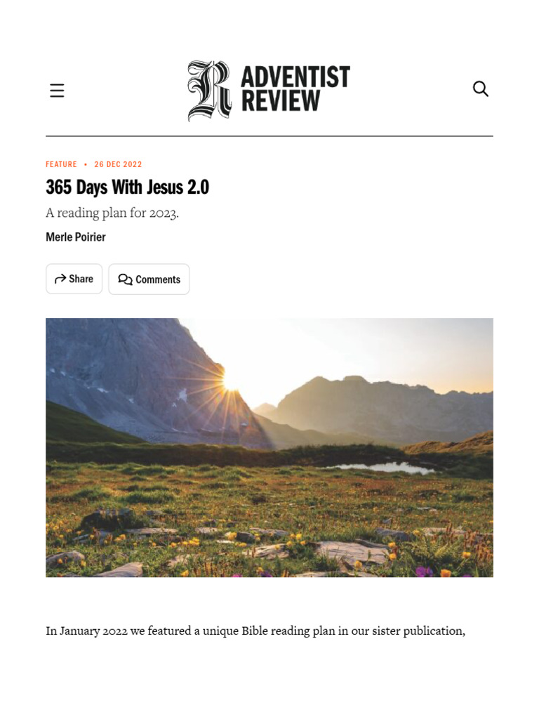 365 Days With Jesus Reading Plan | PDF | Christian Belief And Doctrine