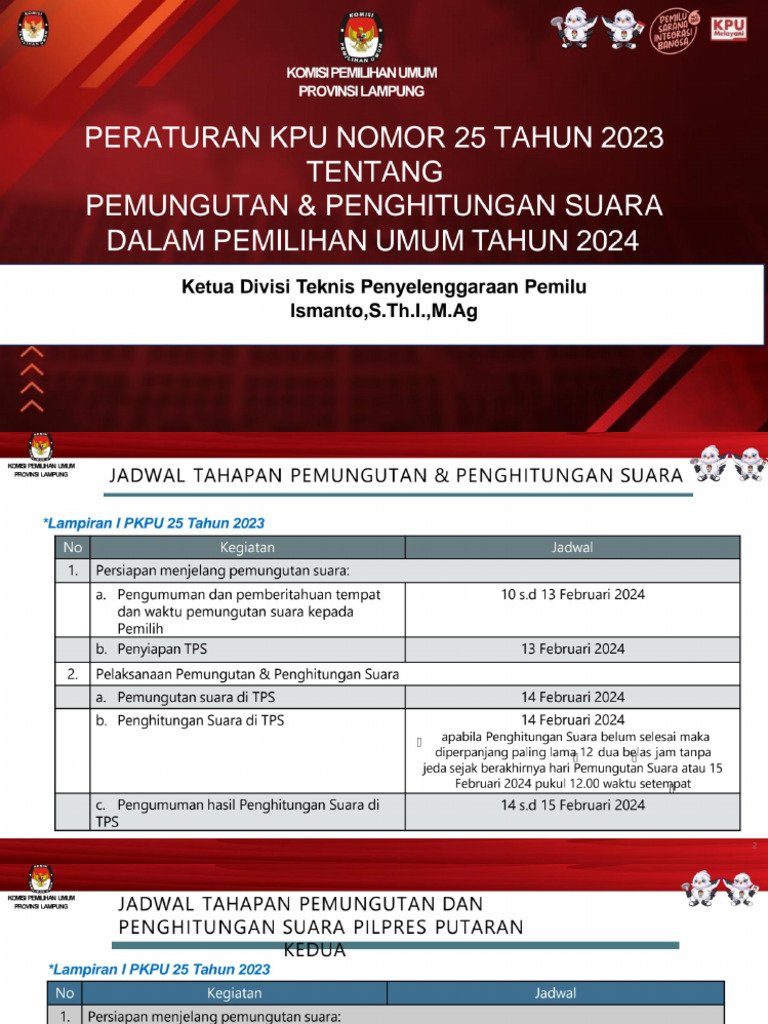Tungsura Materi PKPU 25 Tahun 2023 | PDF