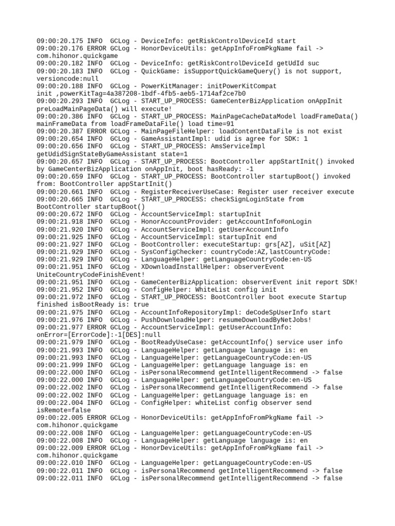 Device Log Analysis and Errors | PDF