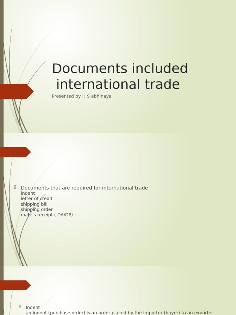Essential Documents for International Trade | PDF | Letter Of Credit ...