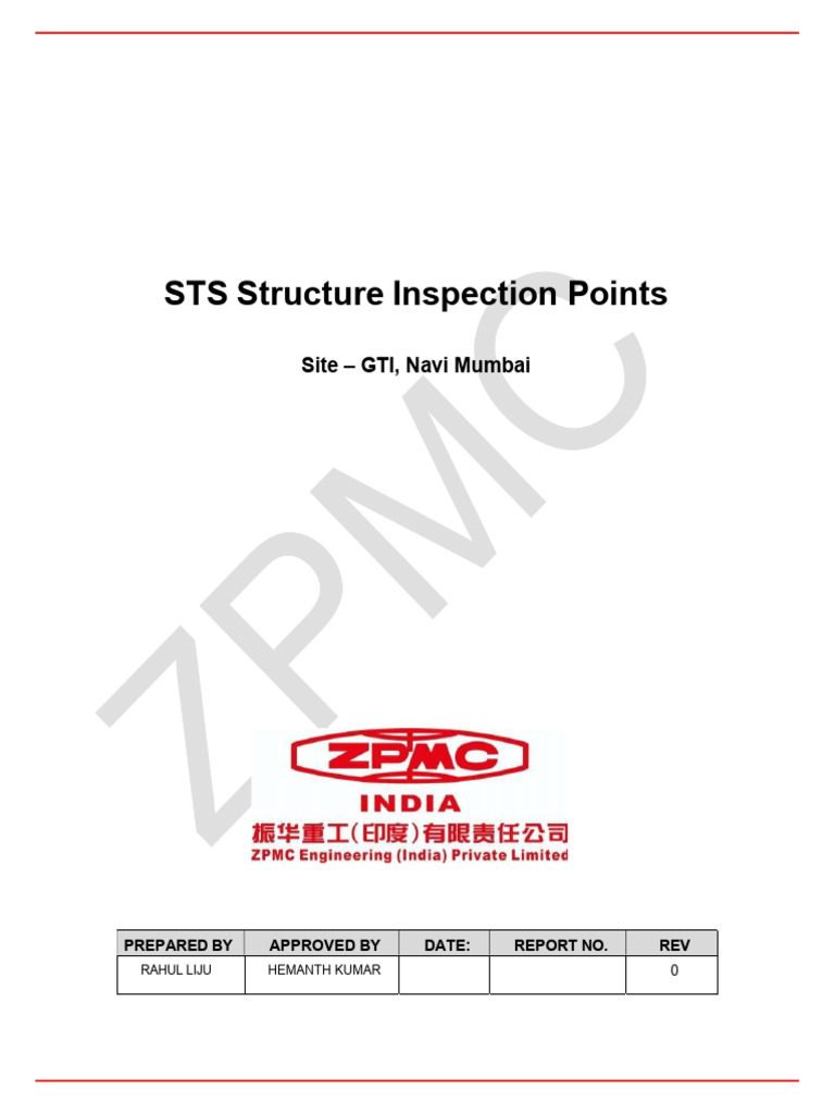 STS Crane Inspection Points Overview | PDF | Fracture | Fatigue (Material)