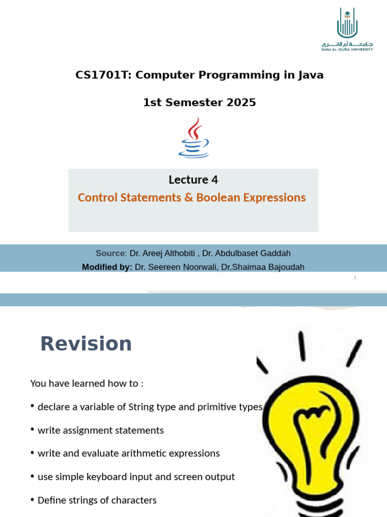 Java Control Statements Overview | PDF | Control Flow | Boolean Data Type