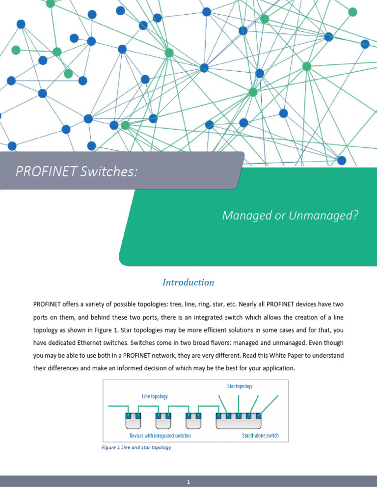 PROFINET Switches: Managed vs Unmanaged | PDF | Network Switch ...
