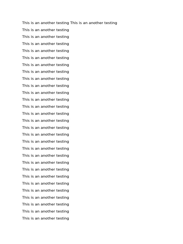 Repetitive Testing Document | PDF