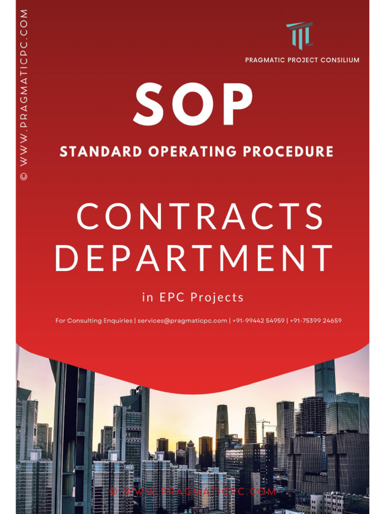 SOP For Contracts Department in EPC Projects | PDF | Audit ...