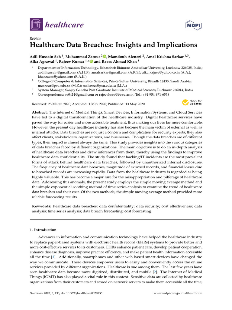 Article 2 | PDF | Electronic Health Record | Computer Security