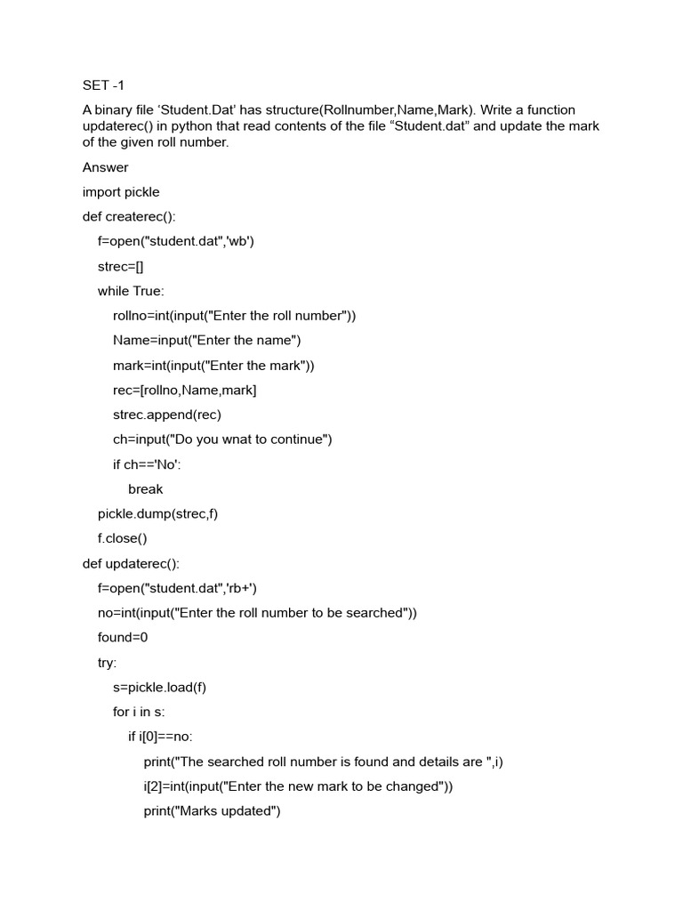 Python and SQL Code for Student and Employee Management | PDF ...