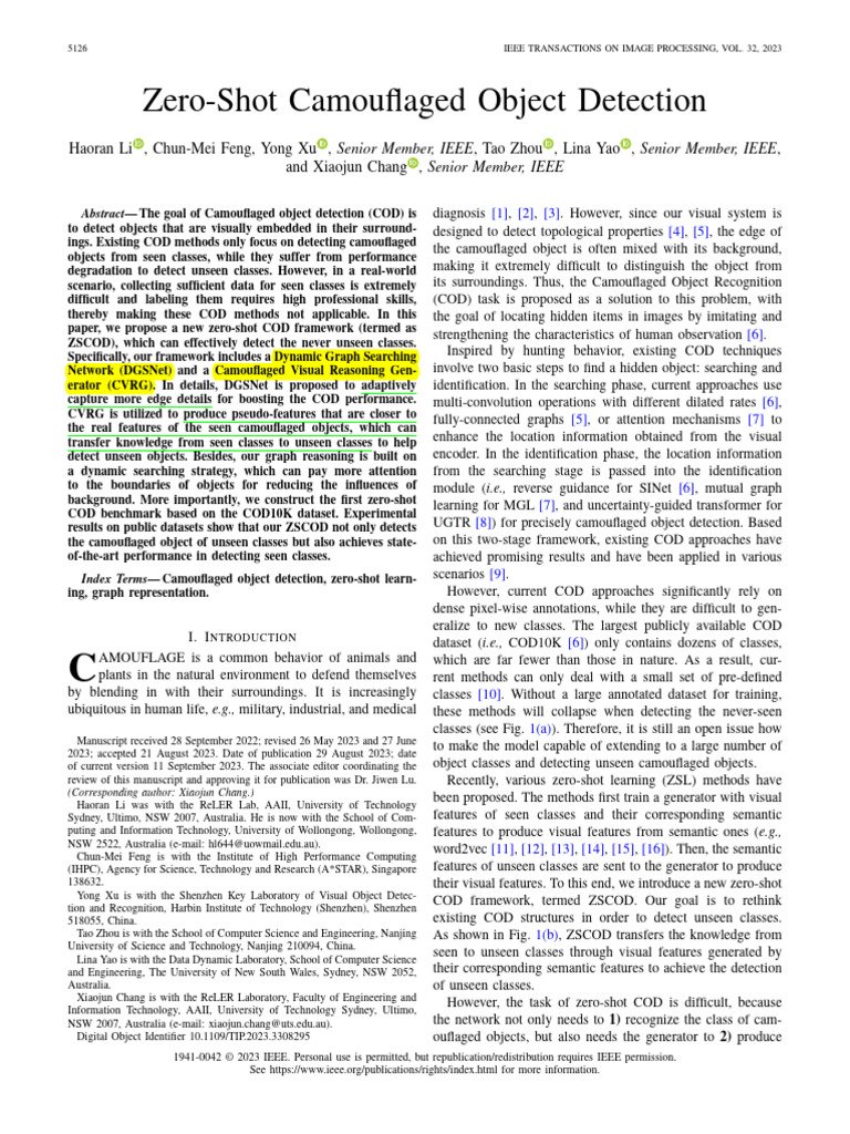 Zero-Shot Camouflaged Object Detection | PDF | Image Segmentation