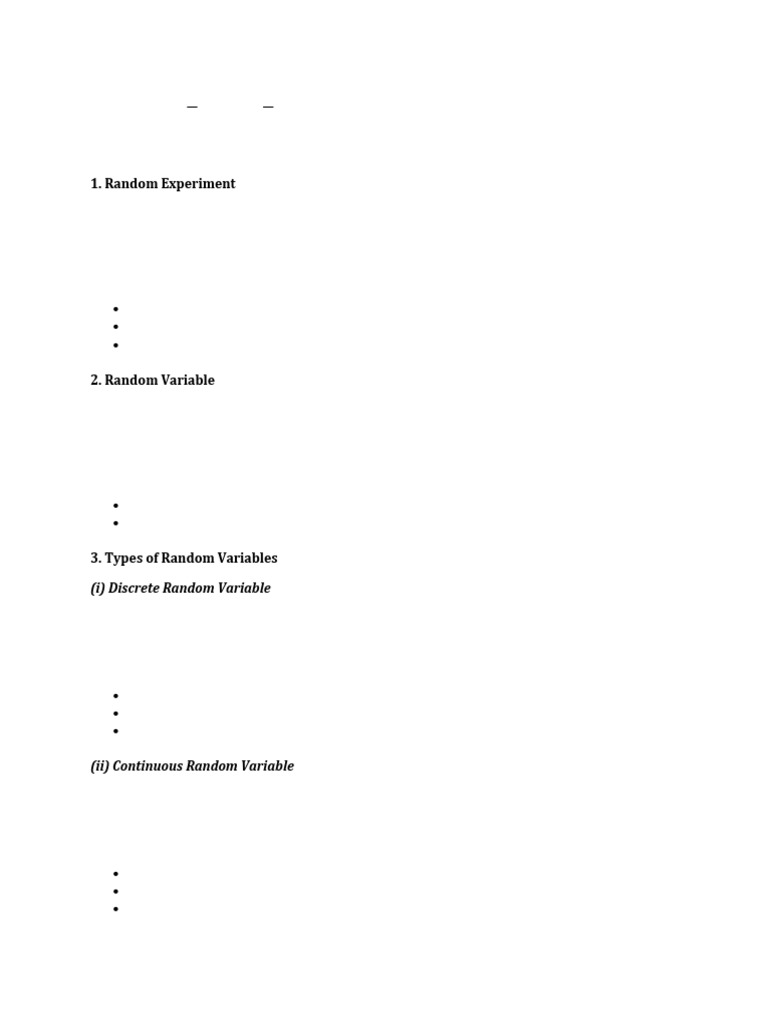 Statistics: Random Variables Explained | PDF